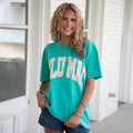 Cream Sickle Sky & Island Green Lulu Mac Comfort Colors Tee