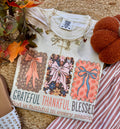 Grateful Thankful Blessed Fall Bows Tee