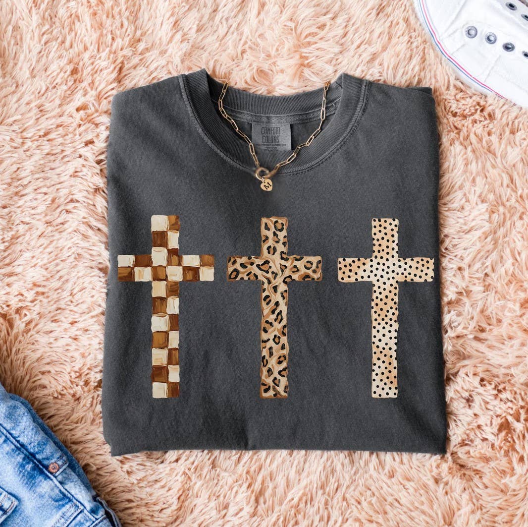 Brushstroke Cross Trio Tee