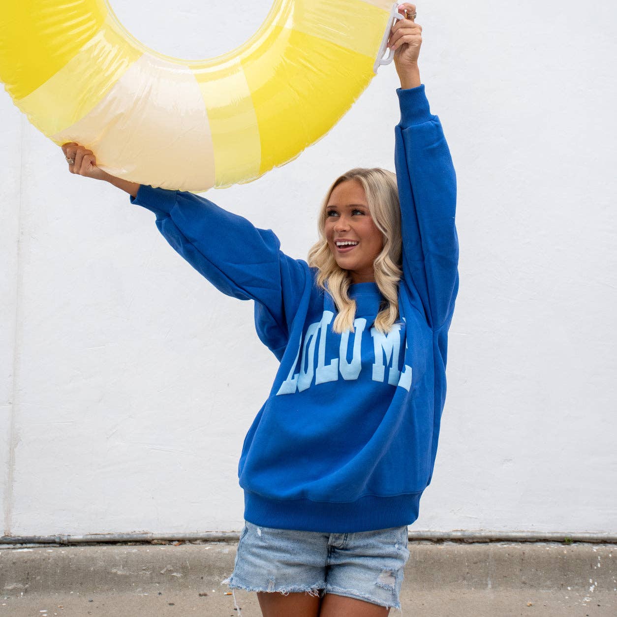 lulu Mac Sweatshirt Royal/Light Blue Puff