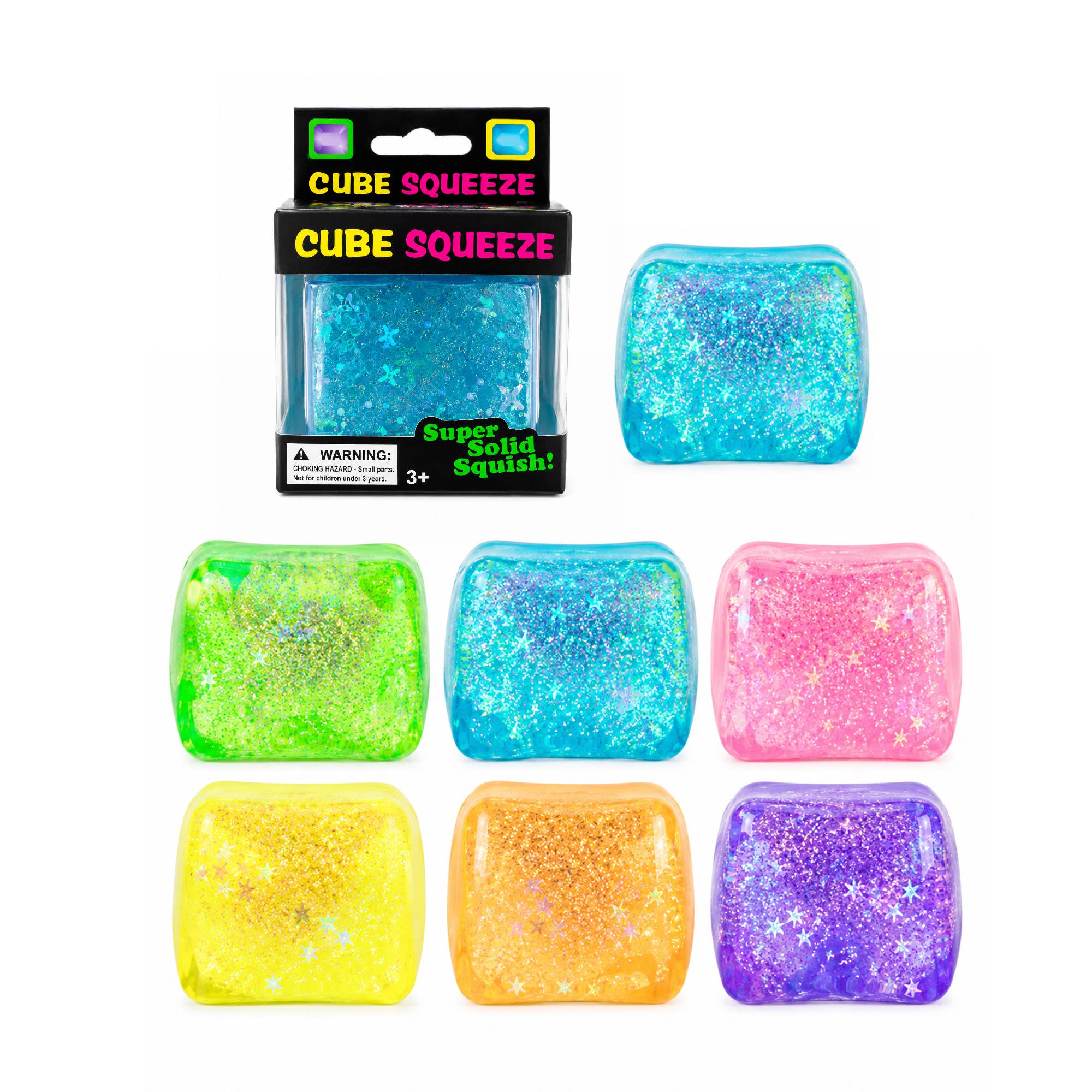 Glitter Ice Cube Sensory Squishy Toy