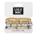Blue & White Lulu Mac Bracelet Set
