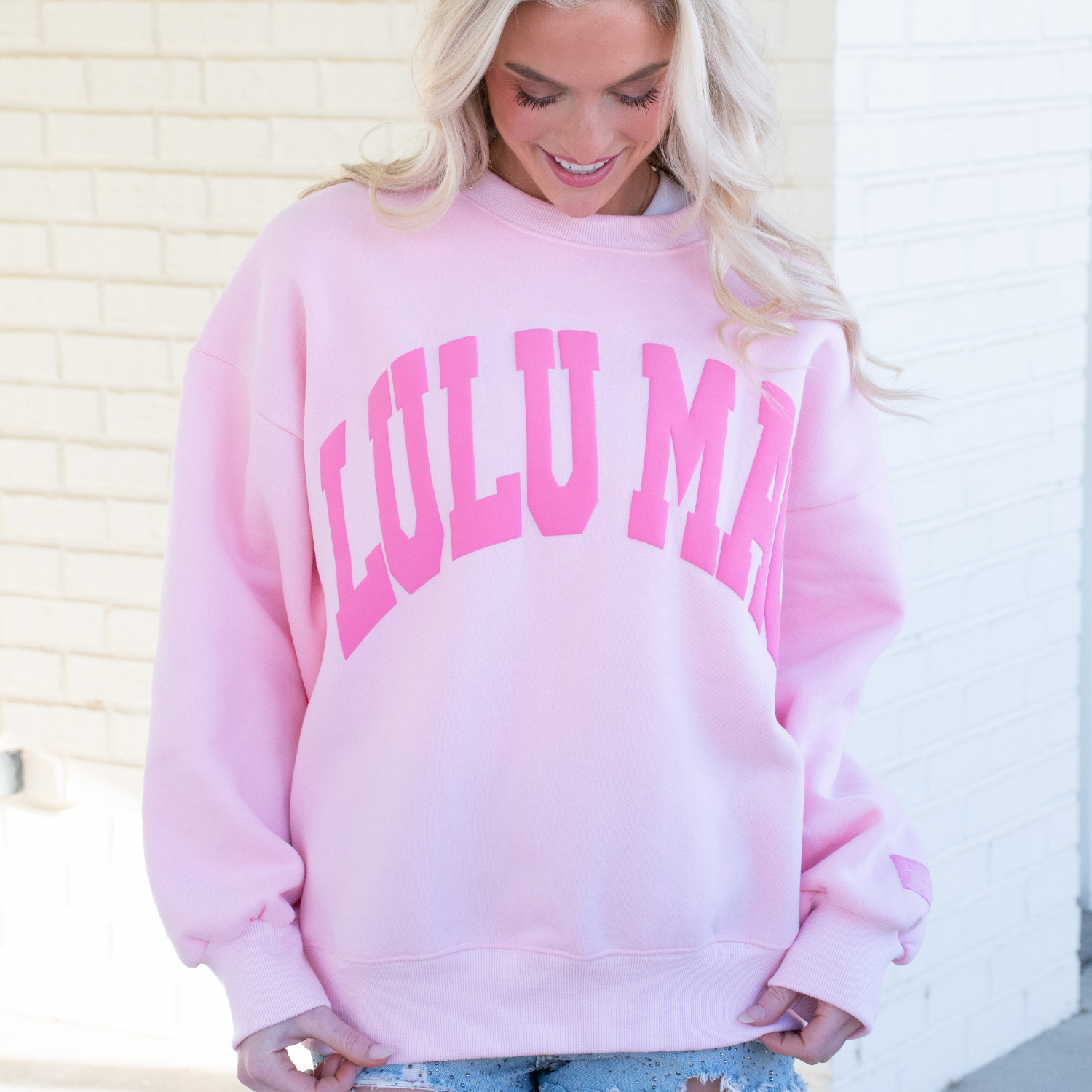 Light Pink with Pink Puff Lulu Mac Sweatshirt