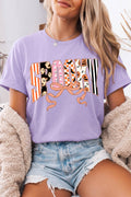 LDC Spooky Letter Print Round Neck Casual Halloween T Shirt
