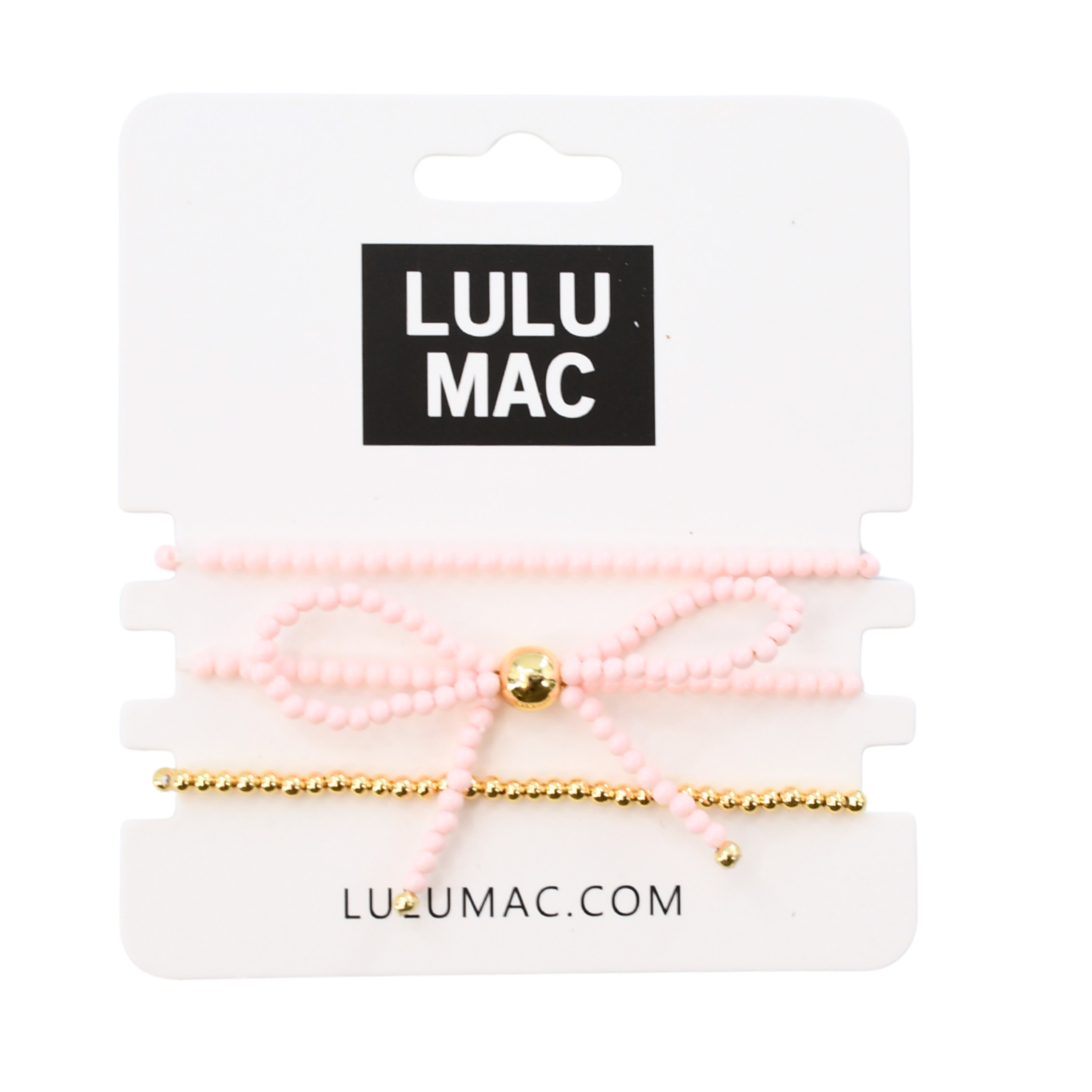 Lulu Mac Pink Bow Bracelet Set